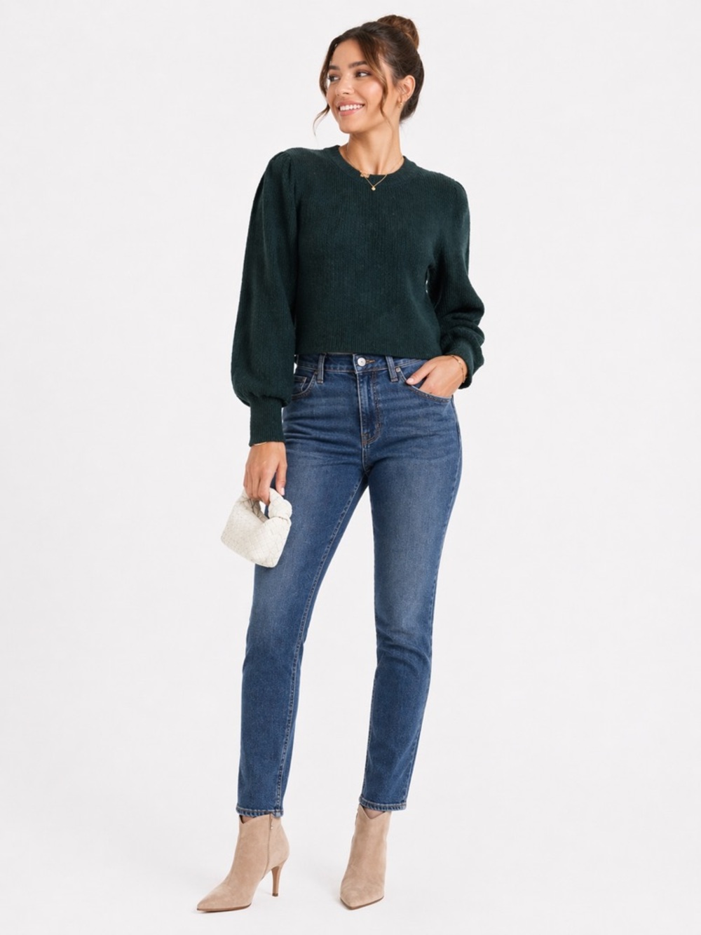 Madewell Dark Green Crewneck Sweater